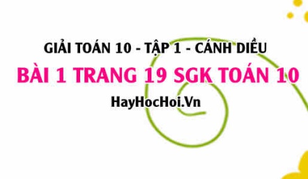 Giải bài 1 trang 19 Toán 10 tập 1 SGK Cánh Diều